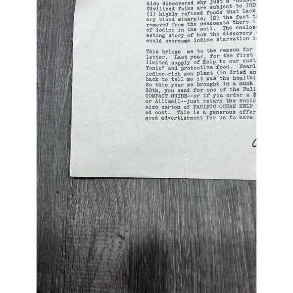 Vintage  Promotional Letter from Health Supply Centre April 30, 1937 - Picture 3 of 7